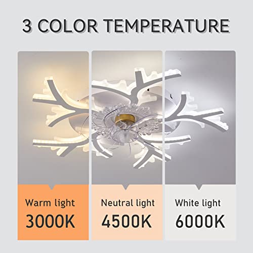 Ventilateur de plafond LED 63cm noir avec télécommande et appli - 5
