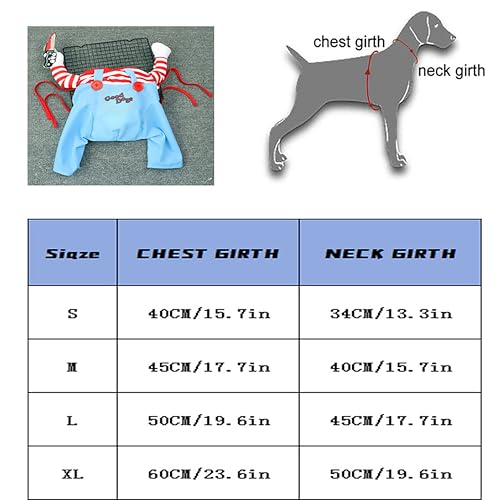 Disfraz para perro tamaño M con accesorio de cuchillo miniatura 7