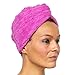 Produktbild cosey - 1x Mikrofaser Turban-Handtuch - Flauschiges Fleece Kopf-Handtuch 400 g/m², in lila