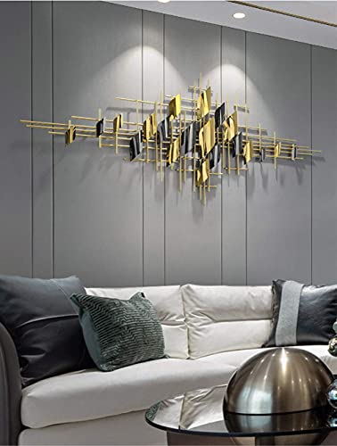 Erddcbb Metal Wall Decor Personality Home Iron Wall Sculpture Black Gold Line Decoration Luxury Style Metal Wall Art Living Room Sofa Background Wall Hanging #TOP7