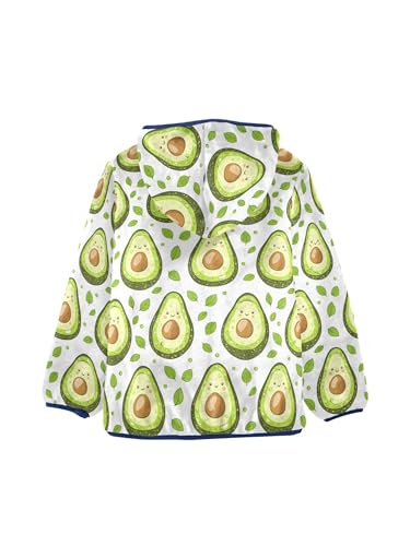Cartoon Avocado Girls Fleece Jacket Girls Fall Jacket Boys Coats Zip Up Hoodie Children Sherpa Warm Outerwear 2-10T2