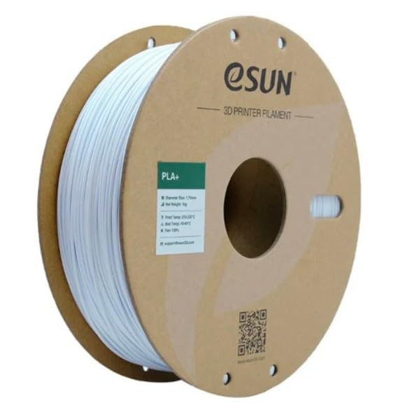 Image of eSUN PLA+ 3D Printing Filament 1.75mm High Speed Filament Speedy PLA Plus for Fast Printing, Dimensional Accuracy + /- 0.03mm, 1KG (2.2 LBS) Cold White