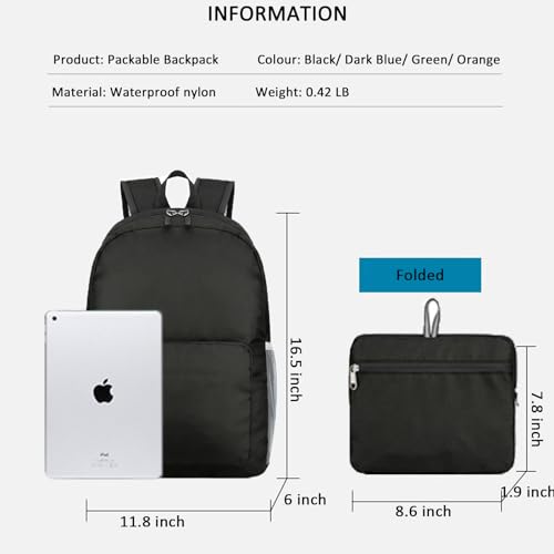 Mochila ligera plegable EKsma para senderismo unisex miniatura 3