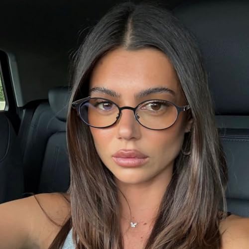 Image of SODQW Blue Light Blocking Glasses for Women,Oval Glasses Frame non prescription Bluelight Glasses