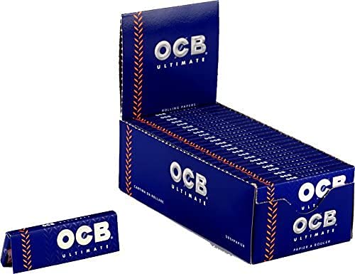 OCB France Auth. Seller RATTAN Expo OCB ULTIMATE SINGLE Rolling Papers Cigarette Papers Smoking Papers - Pack of (50) - 50 Papers each