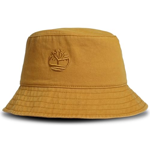 Image of Timberland Mens Bucket Hat, Cotton Twill, Soft Brushed Finish, Packable Sun Hat