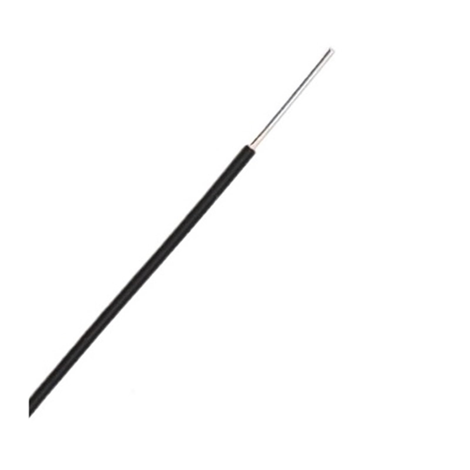 Cable De Cobre PTFE 5/10/20/30/50/100/200/300/500M UL1423 38/36/34/32/30/28/26/24 AWG PVDF Chapado En Plata Un Solo Núcleo Micro Fino Alta Temperatura(Black 200m,36AWG)