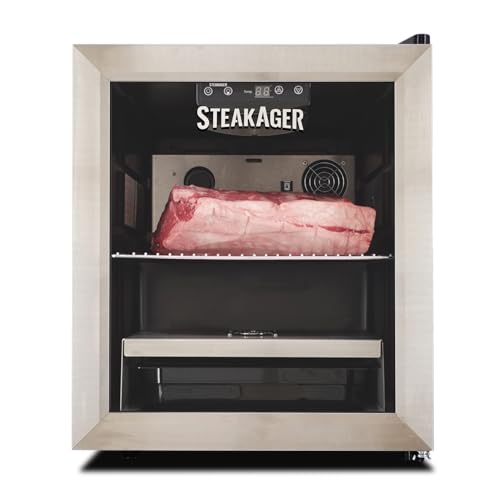 SteakAger Compact Dry Aging Refrigerator PRO 20 - Home Beef Dry Aging Machine with App Control, 20 Lbs Capacity, 17x18.5 in. Stainless Steel Cabinet