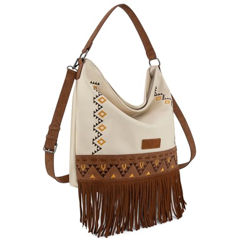 Image of Wrangler Shoulder Bag Aztec Purse Embroidered Fringe