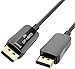 CABLEDECONN Fiber 8K 4K DisplayPort Cable DP 1.4 HBR3 8K@60Hz 4K@144Hz High Speed 32.4Gbps Optical Fiber Slim and Flexible DP to DP Cable