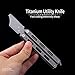 TGZUO Titanium Utility Knife with Clip Mini Pry Bar EDC Box Cutter Flipper Pocket Knife For Outdoor