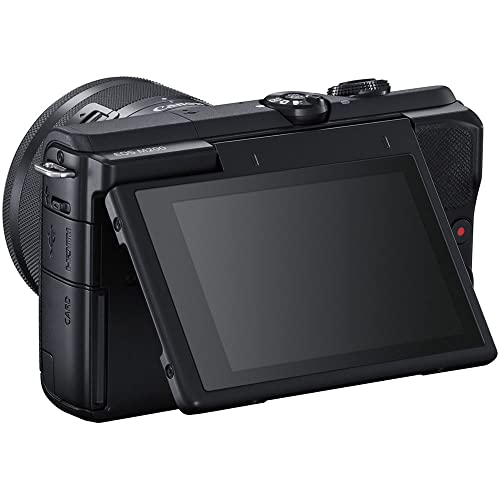 Canon Eos M200 Mirrorless Digital Camera With 15-45Mm Lens (Black) (3699C009) + 64Gb Memory Card + Case + Filter Kit + Corel Photo Software + Lpe12 Battery + Charger + Card Reader + More (Renewed) #TOP4