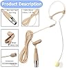 XGWTH Single Earhook Headset Microphone Headworn Over Ear Hanging Condenser Omnidirectional Mic Clip Compatible with AKG Wireless Bodypack Transmitter System with Mini XLR 3 Pin TA3F Plug #5