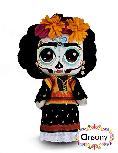 Handmade Frida K. Catrina Doll (day of the dead version)
