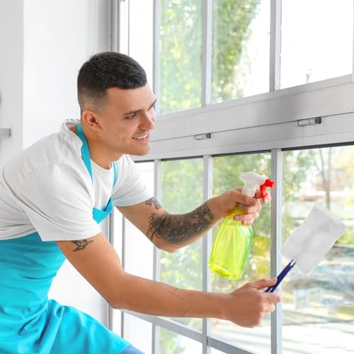 Image of ABuff 100 PCS Disposable Duster Refills Compatible with Swiffer Duster, Replacement Thickened Duster Refills & 2 Handle, Heavy Duty Multi Surface Dusters Refill for Home, Office, Blinds, Ceiling Fans