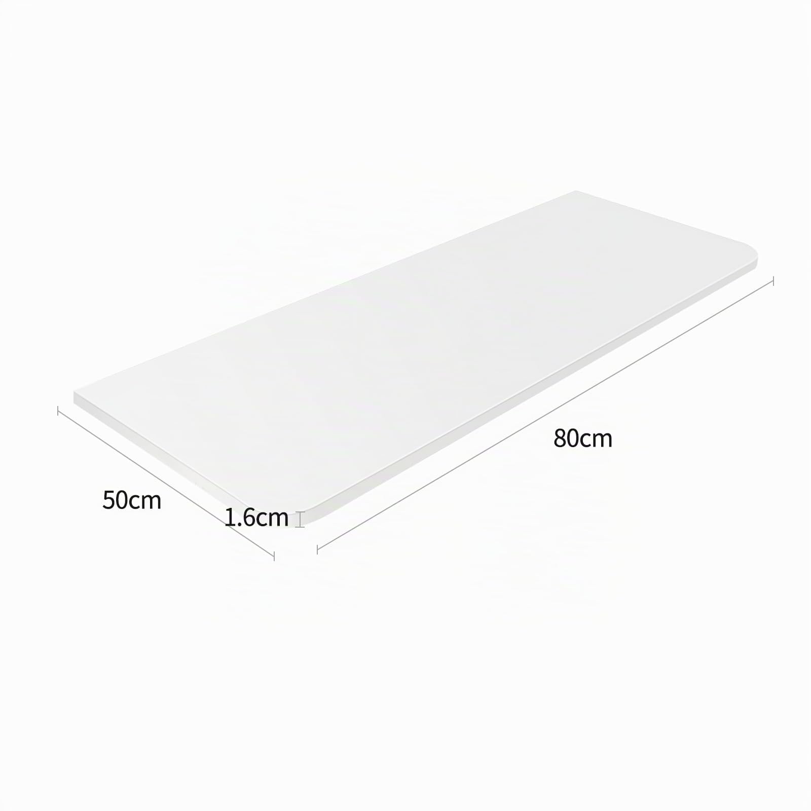 Table Murale Rabattables, Table de Cuisine Pliante, Table de Salle à Manger pour Maison Cuisine, Bureau D'ordinateur Flottant en MDF (80 * 50 * 1.6 cm, Blanc)