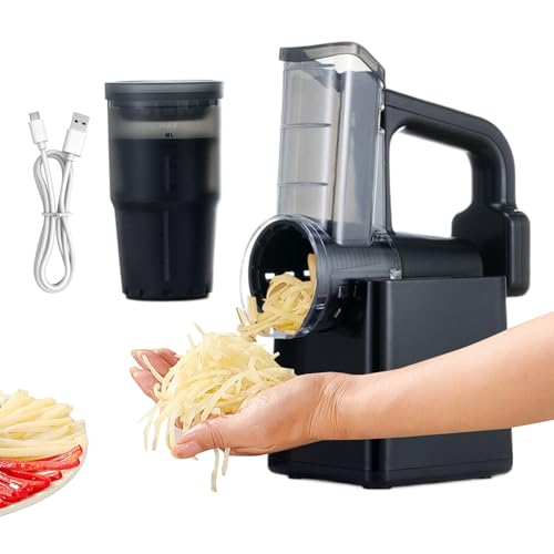 Cortador de Verduras - Utensilios de Cocina Recargables,Cortador Eléctrico de Patatas y Procesador de Alimentos | Para Pepino, Zanahoria, Ajo, Ensaladas, Preparación De Comidas,