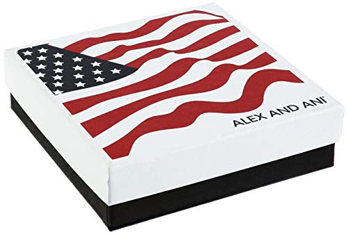 Alex and Ani Collaborations Expandable Bangle for Women, Team USA Duo Charms, Shiny Finish, 2 to 3.5 in3