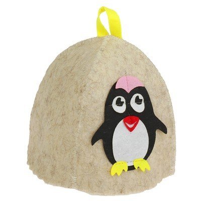 Children's Sauna Hat/Russian Finnish Bath Bathhouse Steam Room Banya/Head Protection from Overheating/Made in Russia/for Boys and Girls/One Size/Application Figure Penguin