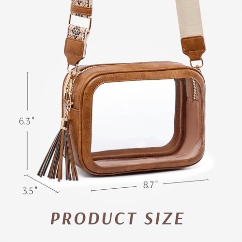 Image of Unilily Clear Bag for Stadium Events, Clear Purse Stadium Approved Crossbody Bag for Concerts Sports Festivals Events Women