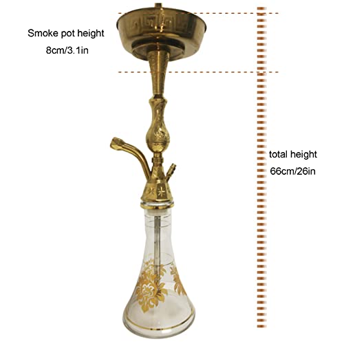 Tragbares Shisha-Set, Metall-Premium-Glas-Shisha-kit, Einfach zu Montieren, Moderne, Robuste Shisha-zubehör-Kombination… – Bild 3