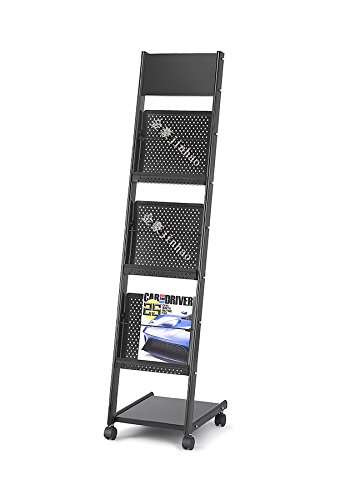 ABAJ A4 Metal Catalogue Stand,Magazine Stand, Portable Brochure Stand, Leaflet Stand, Literature Rack, Folding Magazine Holder,Floor Standing Magazine Holder Rack, Display Stand for Office - 1587-picture-37