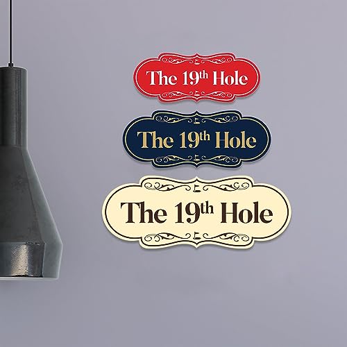 Plaque décorative The 19th Hole argenté brossé le cadeau idéal pour golfeur passionné