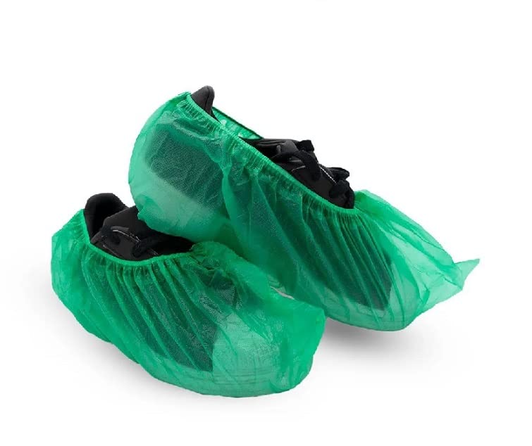 Cubre zapatos polietileno PE liso 100 unidades Color Verde