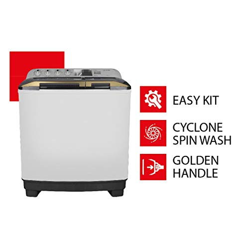 Image of TOSHIBA 12.5 kg Semi -Automatic Top loading washing machine (VH-J135W-IND WHITE)