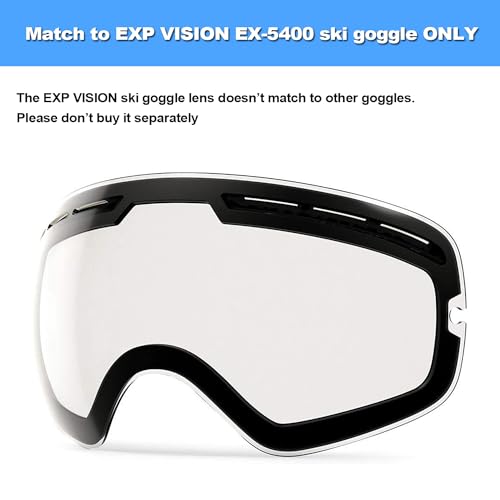 Image of EXP VISION Snowboard Ski Goggles Men Women Youth, Anti Fog OTG Winter Snow Goggles Spherical Detachable Lens