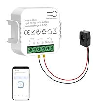 WiFi Smart Energy Monitor Smart Power Meter, Real-Time Power Consumption Tracker with Remote Control, Track Voltage & Current via eWeLink App, Smart Home Electricity Usage Analyzer for Home Office