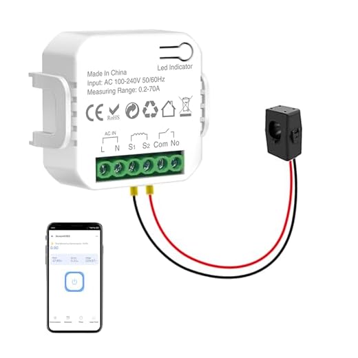 WiFi Smart Energy Monitor: contatore di corrente intelligente, tracker di consumo di corrente in tempo reale, monitoraggio di tensione e corrente tramite l'app eWeLink, analizzatore di consumo