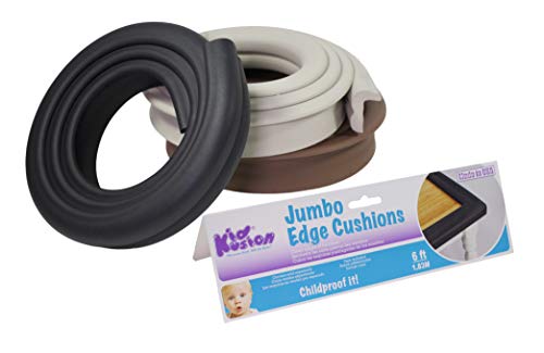 Kidkusion Jumbo Edge Cushion, Black, 72 Inch (Pack Of 1) #TOP1