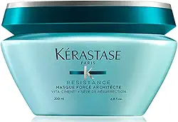 Kérastase Máscara Resistance Masque Force Architecte, Cabelos danificados ou quebradiços, Reconstrução, Vita-ciment, Sève de Réssurrection, 200 g