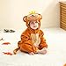 Unisex Baby Animal Onesie Long Sleeve Furry Jumpsuit One-Piece Romper Girls Boys Cute Cosplay Costume for 1-4 Years