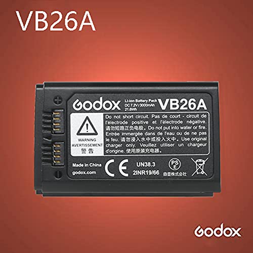 Godox V1 Battery Vb26A Lithium Battery Pack V1S V1C V1N V1F V1O Round Head Flash V860Iii-S V860Iii-C V860Iii-N V860Iii-F V860Iii-O V850Iii Ad100Pro Mf-R76 Camera Flash Speedlite #TOP7
