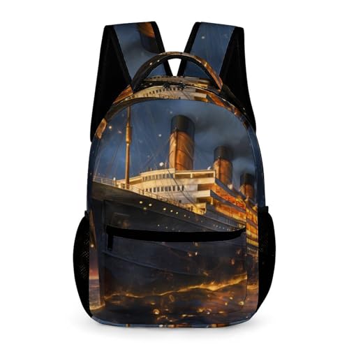 Titanic Cruise Ship Voyage Travel Laptop Backpack Durable Computer Bag Daypack for Men Women