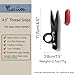 YLaziion 4.5-Inch Thread Snips – Black Titanium Sewing Scissors with Adjustable Screw, All-Steel Spring Nippers for Fabric, Embroidery & Quilting | Sharp Thread Cutter with Rubber Blade Cover