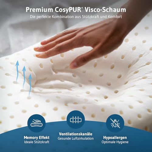 Third of Life Nackenkissen ACAMAR Quickdry, Ergonomisches Seitenschläfer-Kissen, Memory Foam Neck...