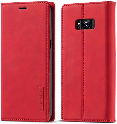 QLTYPRI Case for Samsung Galaxy S9, Vintage Matte Leather Wallet Case Card Slot Kickstand Magnetic Shockproof Flip Folio Book Case Cover for Samsung Galaxy S9 - Black
