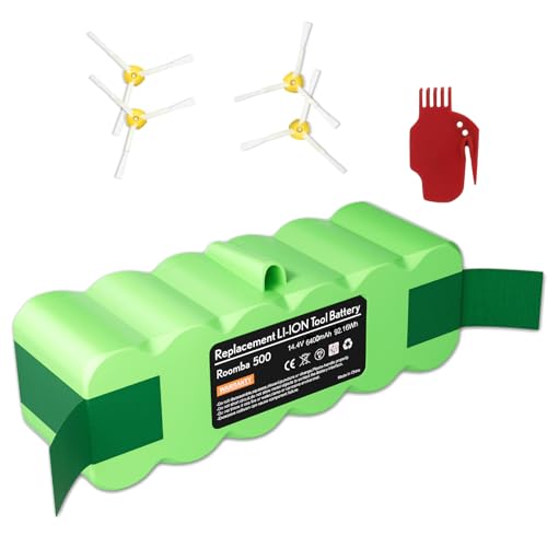 POWTREE Upgraded 6400mAh Lithium【Not Ni-MH】 Roomba 500 Battery for Roomba