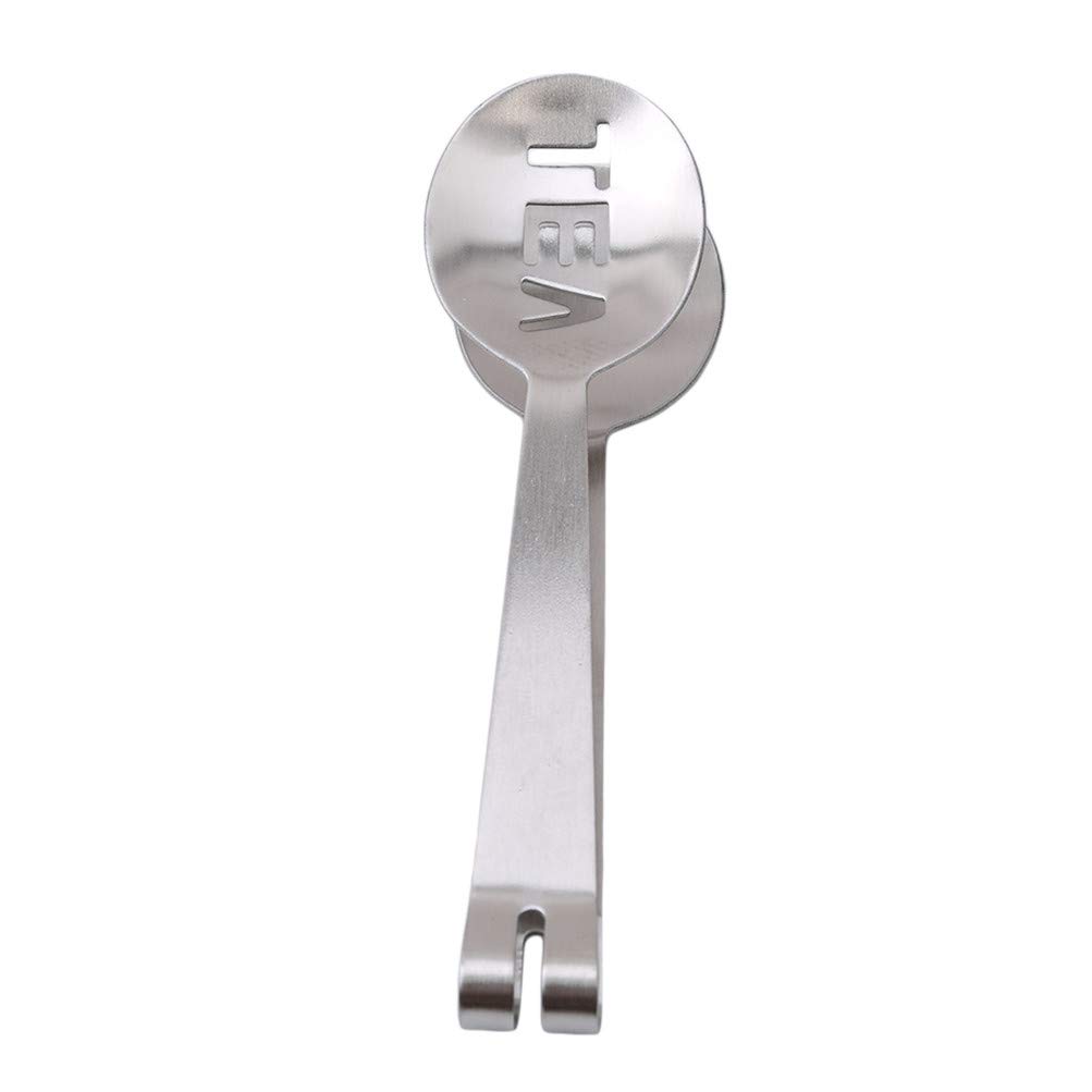 Flybloom 1Pc Stainless Steel Tea Bag Clip Anti-Hot Clamp Tong Tea Accessories Food Clips(Silver Color)