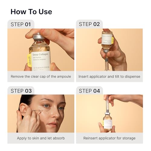 Image of SUNGBOON EDITOR Glow Intensive PDRN Ampoule, Copper Peptides & Vitamin B12 Serum for Face with Collagen & Multi Peptides & 10 Hyaluronic Acids | Korean Skincare Serum, 1.35 fl oz (Pack of 2)