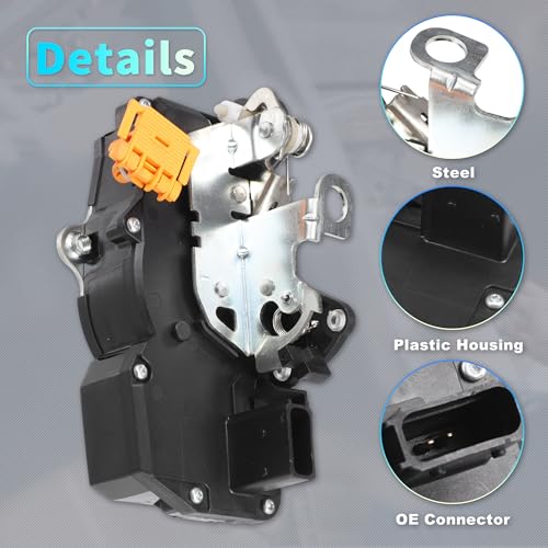 Image of X AUTOHAUX Replacement Rear Left Passenger Side Power Door Lock Actuator Motor for Pontiac G5 2007-2010 for Chevrolet Cobalt 2005-2010 Door Latch Actuator Assembly Replace Black