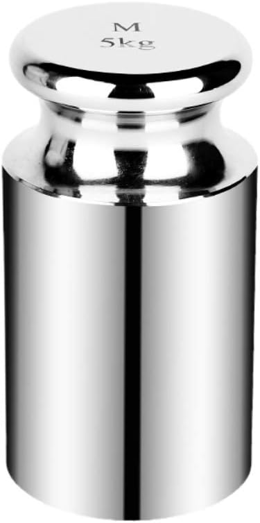 True 5kg Calibration Weight - 5000g Weight - Class M2 Precision Calibration Weight, Chrome Finish, Test Weight for Digital Scales and Mechanical Scales- Dimensions: Diameter: 7.7cm, Height: 14.5cm