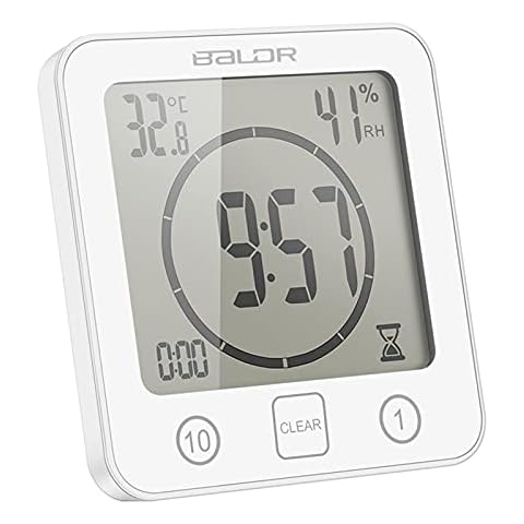 ALLOMN Waterproof LCD Bathroom Shower Clock Cover
