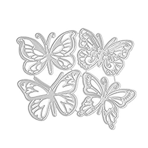 Doitsa 4pcs Gaufrage Matrice de Découpe Coupe Die de Decoupe DIY Scrapbooking Cutting Dies Bricolage Album Carte Craft, Papillons