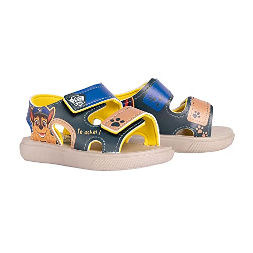 Patrulha Canina Achei Sandalia Baby, Bebê Meninos, CINZA/AZUL/AMARELO, 21