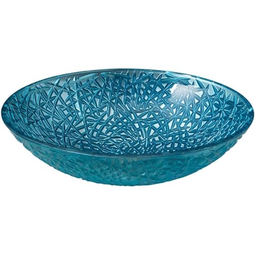 ZQNDFAC Oval Glass Vessel Sink for Bathroom, Modern Art Above Counter Washbasin with Drain, Tempered Glass Design, Stylish Vanity Sink for Home Decor