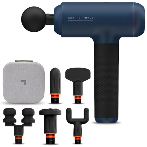 Image of Sharper Image PowerBoost Max Massage Gun [2026 Version] Anti-Stall Deep Tissue Percussion Massager| 7 Speeds| Workout Muscle Recovery| Pain Relief| Back & Shoulder Massage Tool| Gifts for Men Women